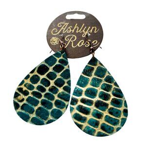 Ashlyn Rose, Dangle, Earrings, Metallic, Snakeskin, NWT